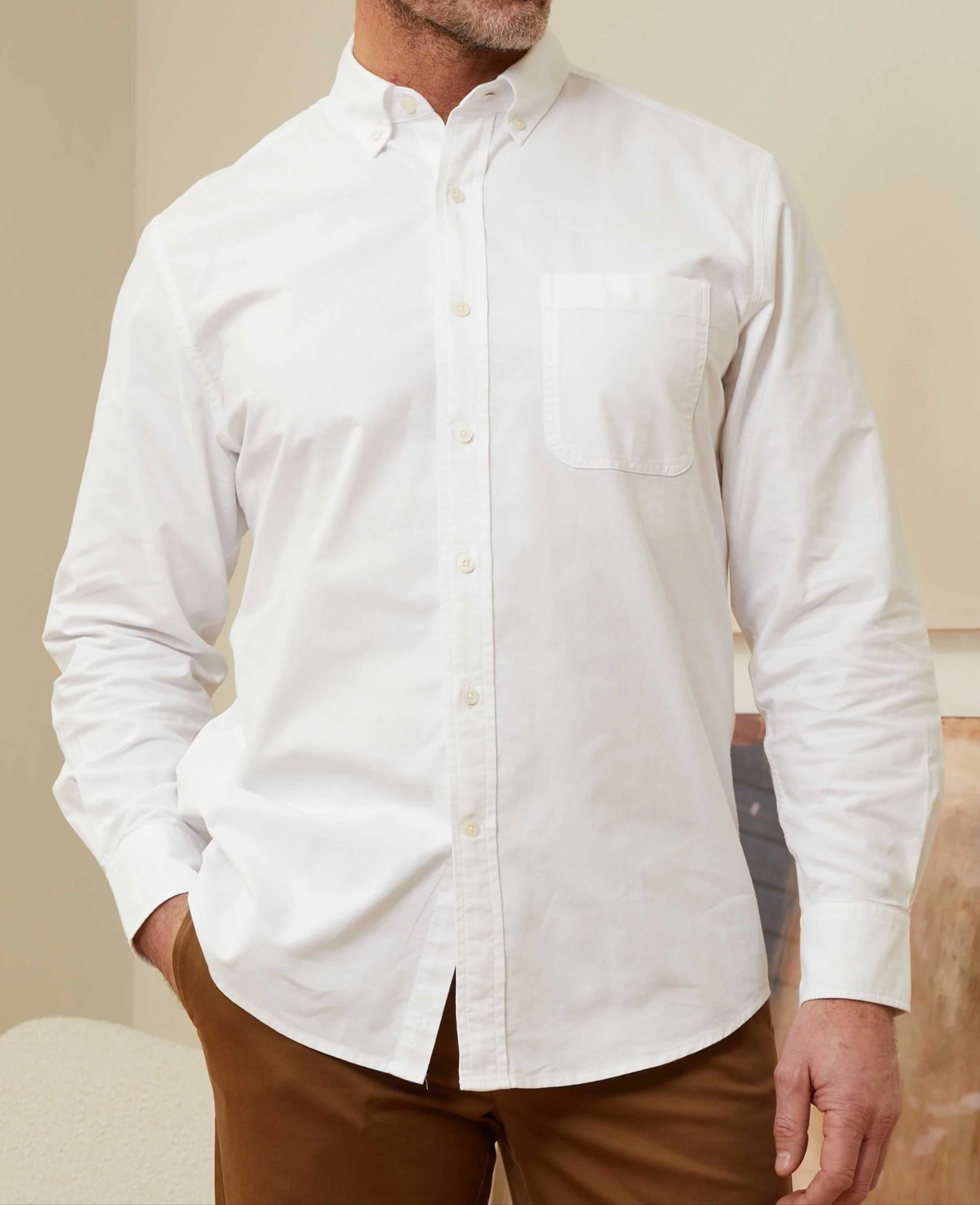 White Classic Fit Oxford Shirt [RTC] - Image 6
