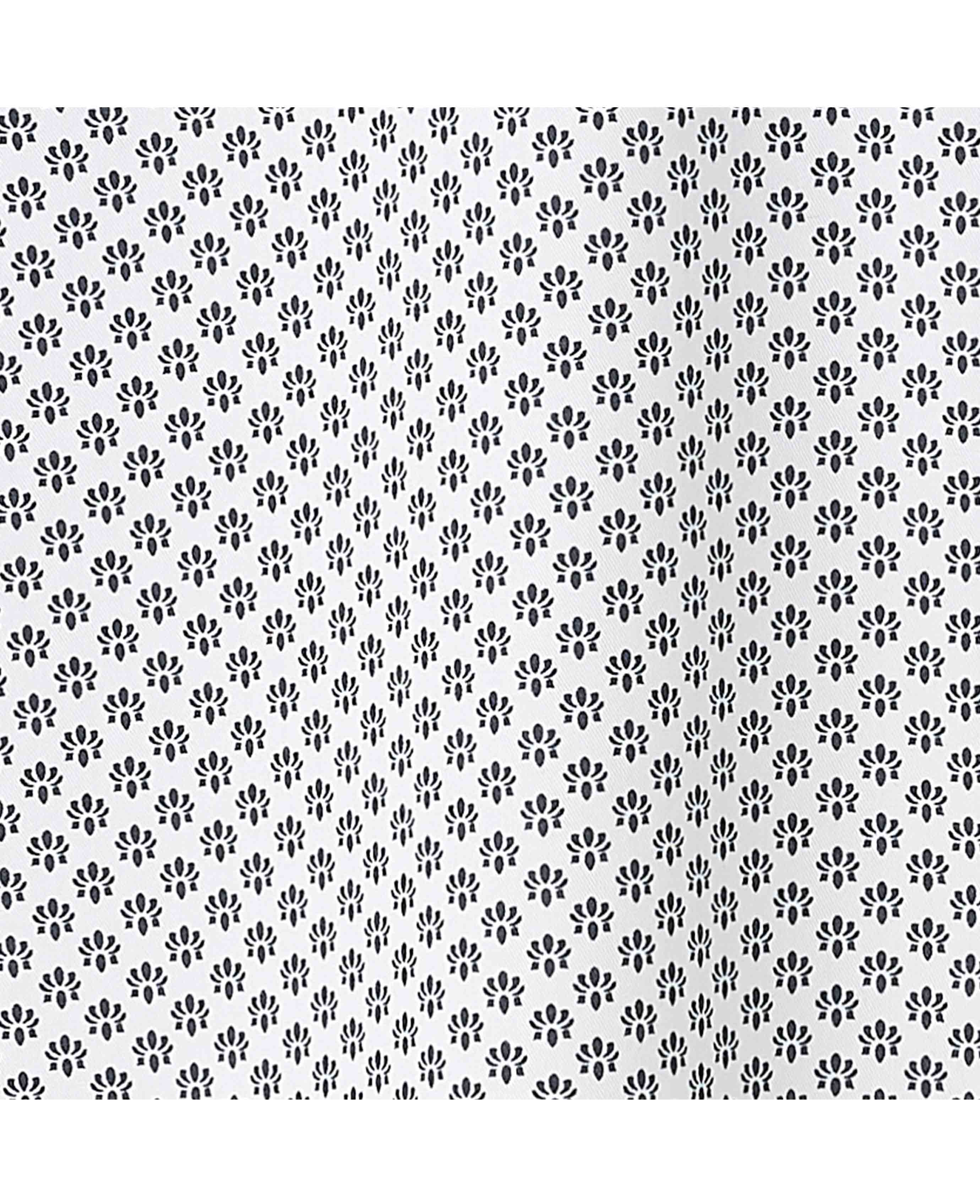 White Cotton Classic Fit Printed Casual Shirt - Image 7