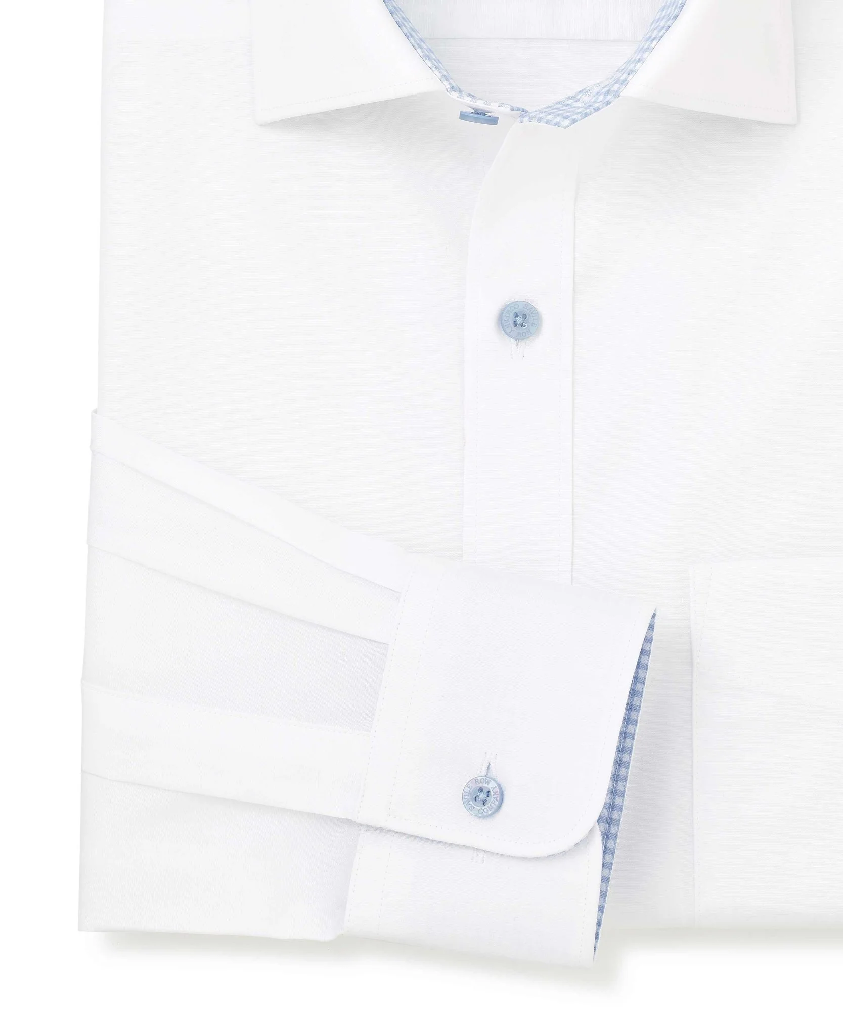 White Cotton Poplin Classic Fit Formal Shirt - Single Cuff - Image 7