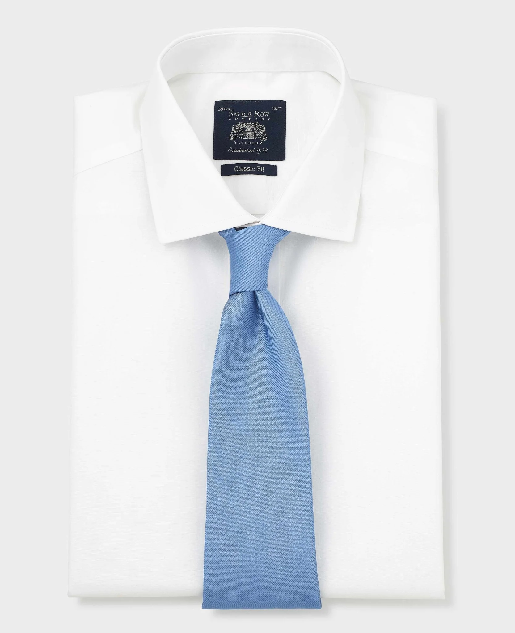 White Cotton Poplin Classic Fit Non-Iron Shirt - Single or Double Cuff - Image 10