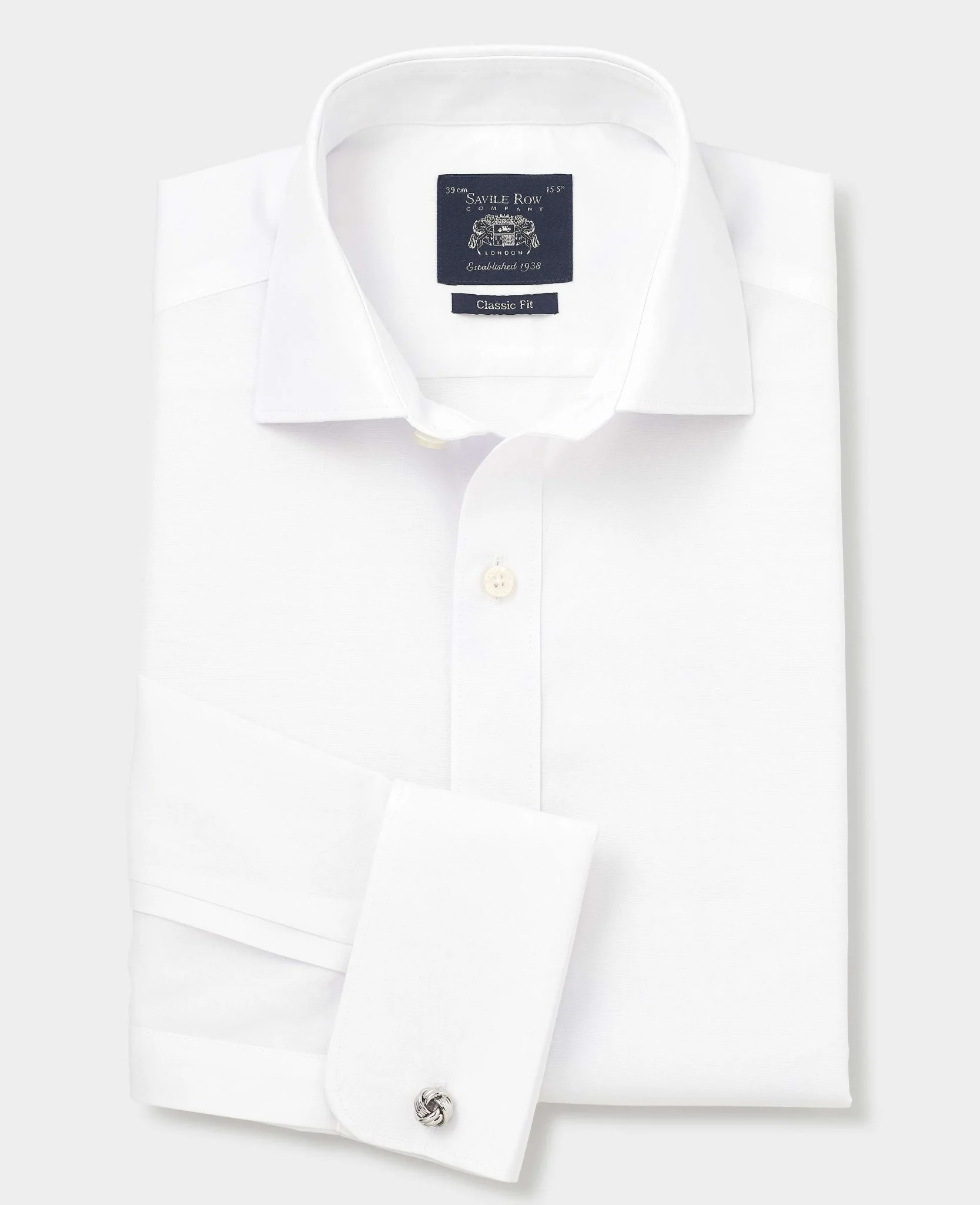 White Cotton Poplin Classic Fit Non-Iron Shirt - Single or Double Cuff - Image 5