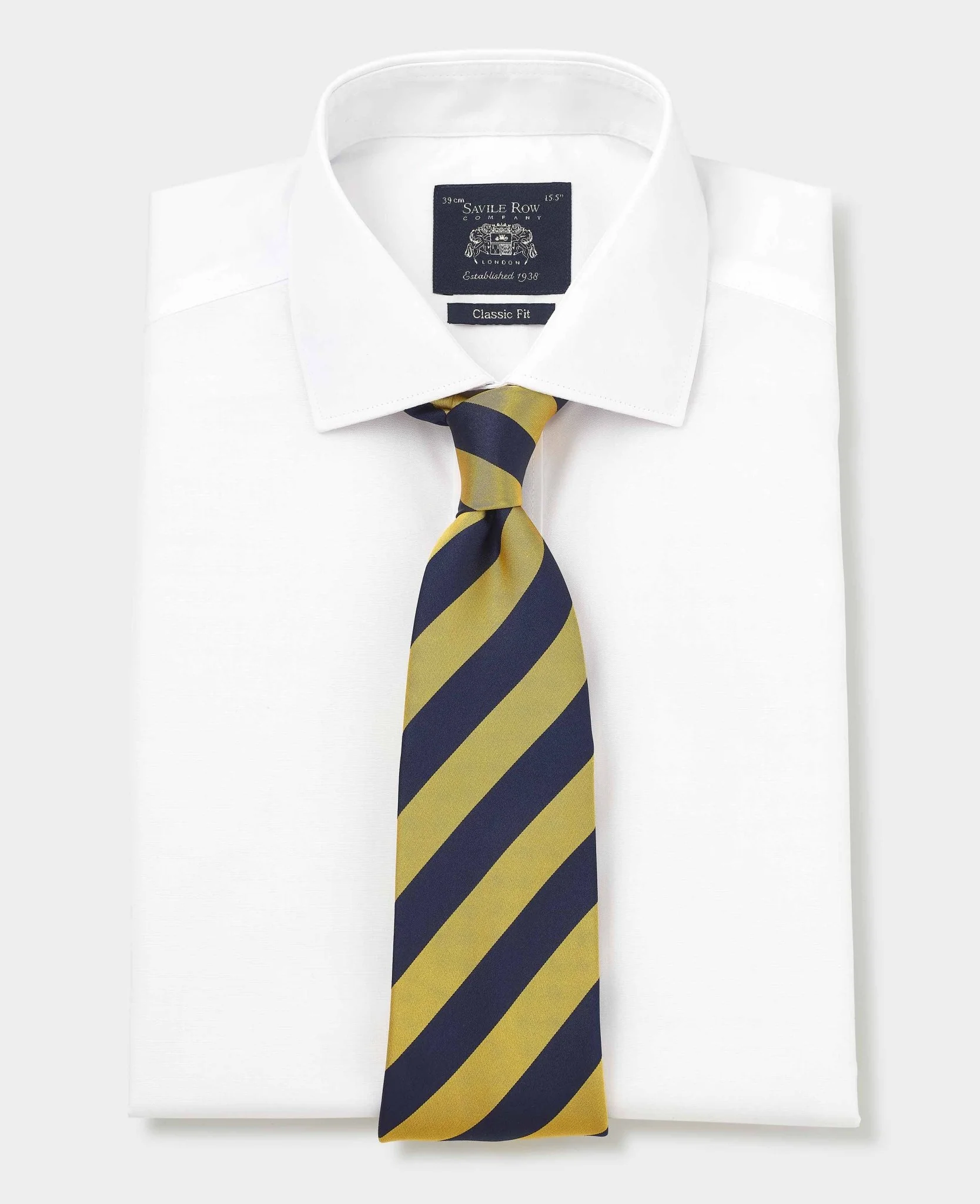 White Cotton Poplin Classic Fit Non-Iron Shirt - Single or Double Cuff - Image 8