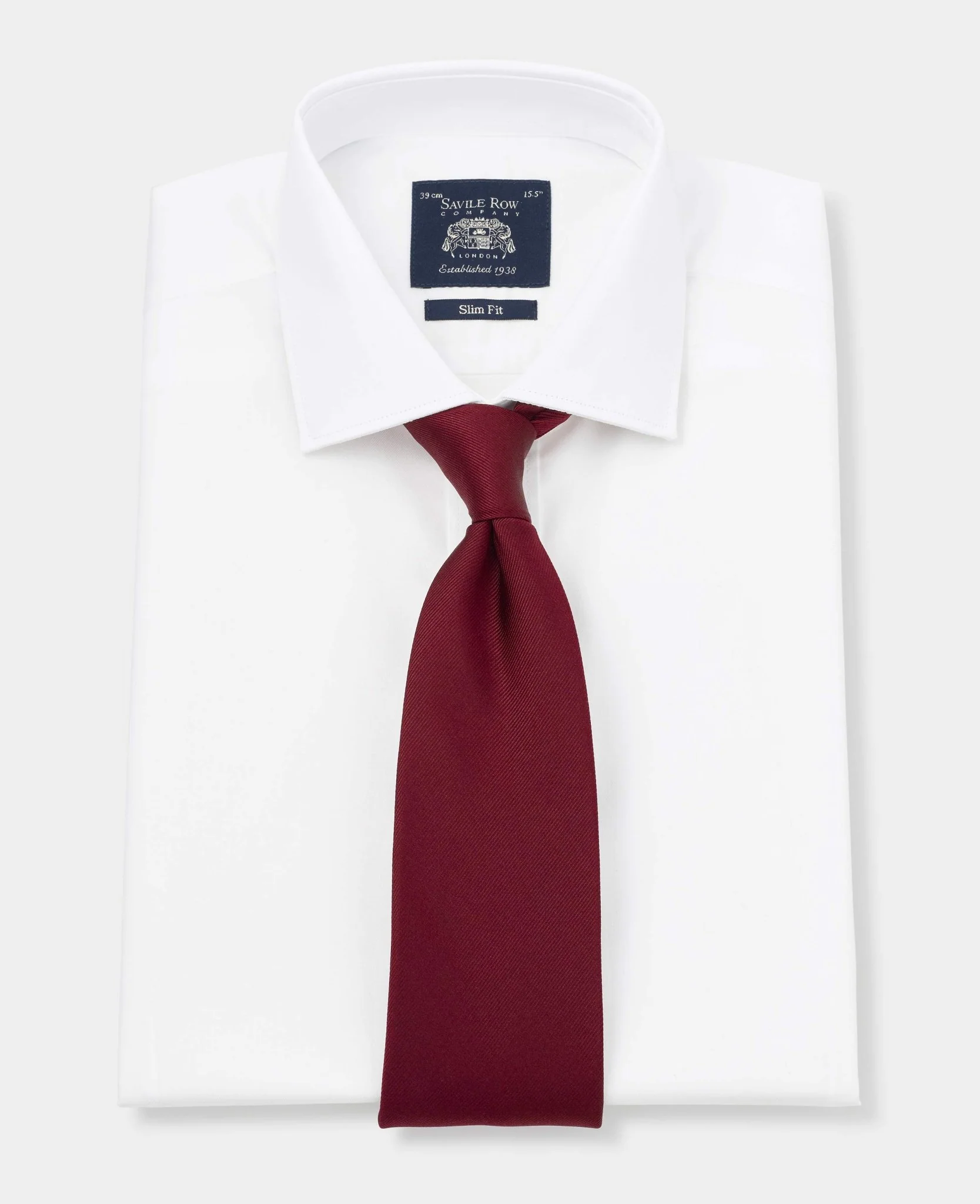 White Fine Twill Slim Fit Formal Shirt - Single or Double Cuff - Image 4