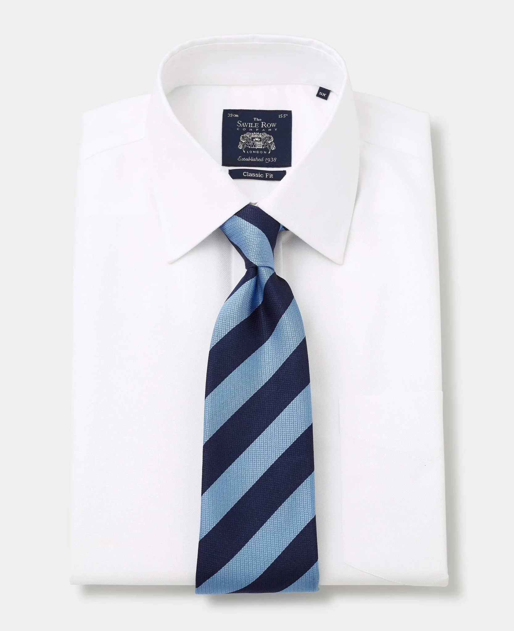 White Micro Dobby Classic Fit Non-Iron Formal Shirt - Single Cuff - Image 4