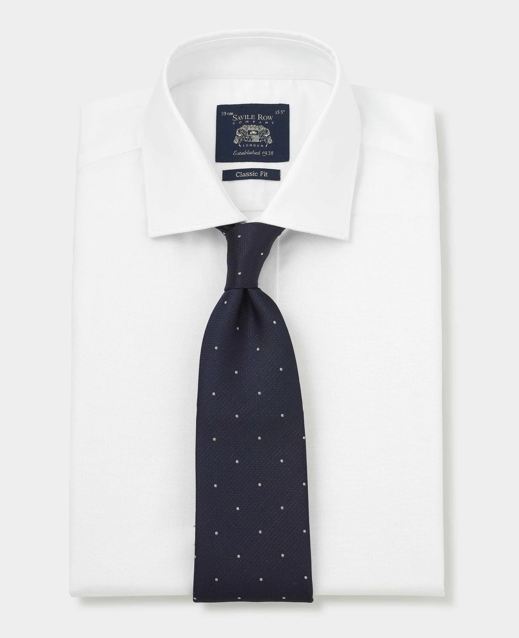 White Pinpoint Cotton Classic Fit Formal Shirt - Single Cuff - Image 5