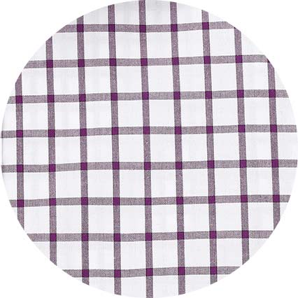 White Purple Cotton Grid Check Classic Fit Formal Shirt - Single Cuff [RTC] - Image 8