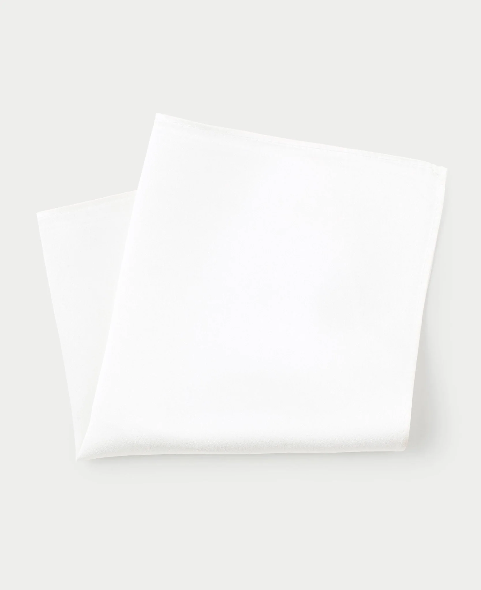 White Silk Pocket Square