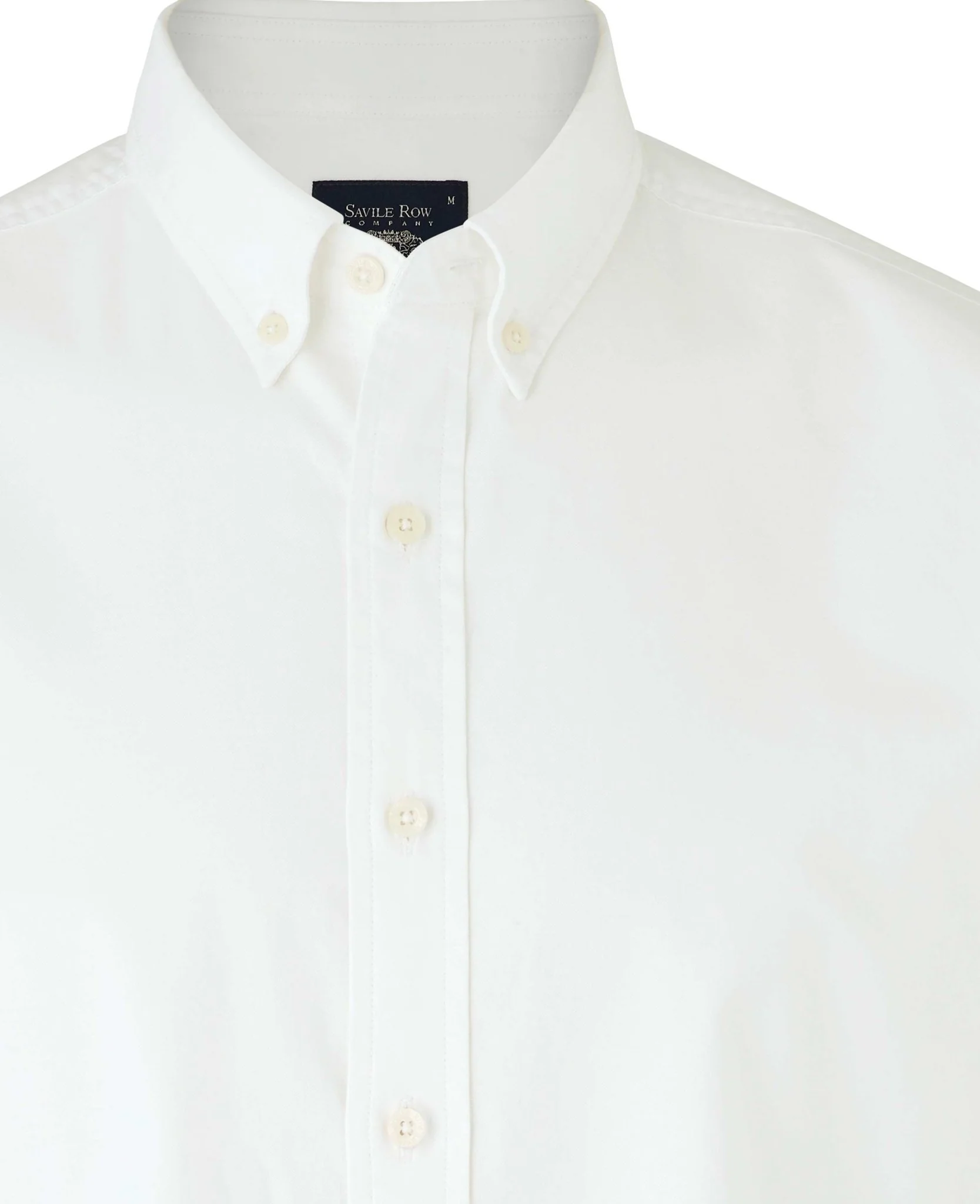 White Slim Fit Oxford Shirt [RTC] - Image 4