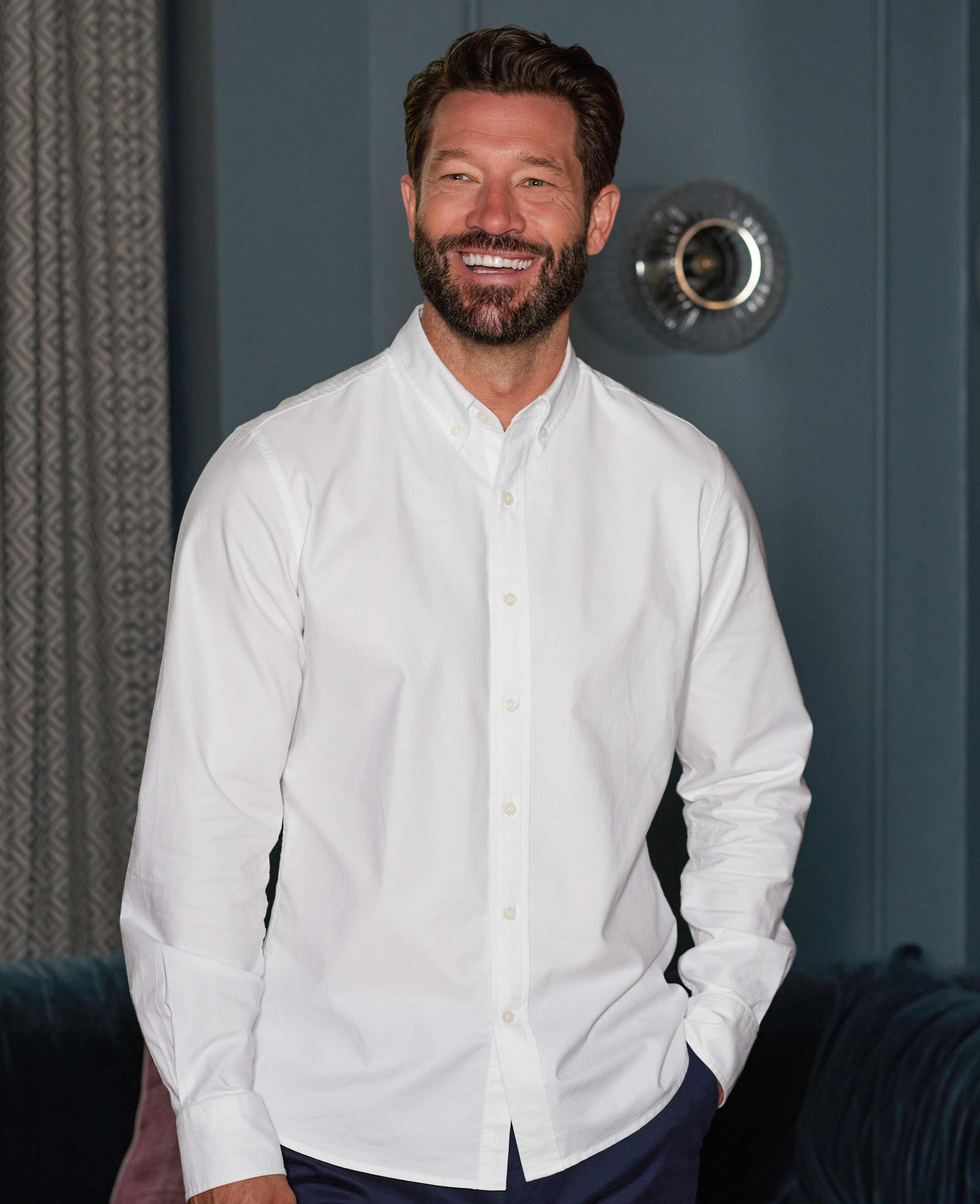 White Slim Fit Oxford Shirt [RTC] - Image 5
