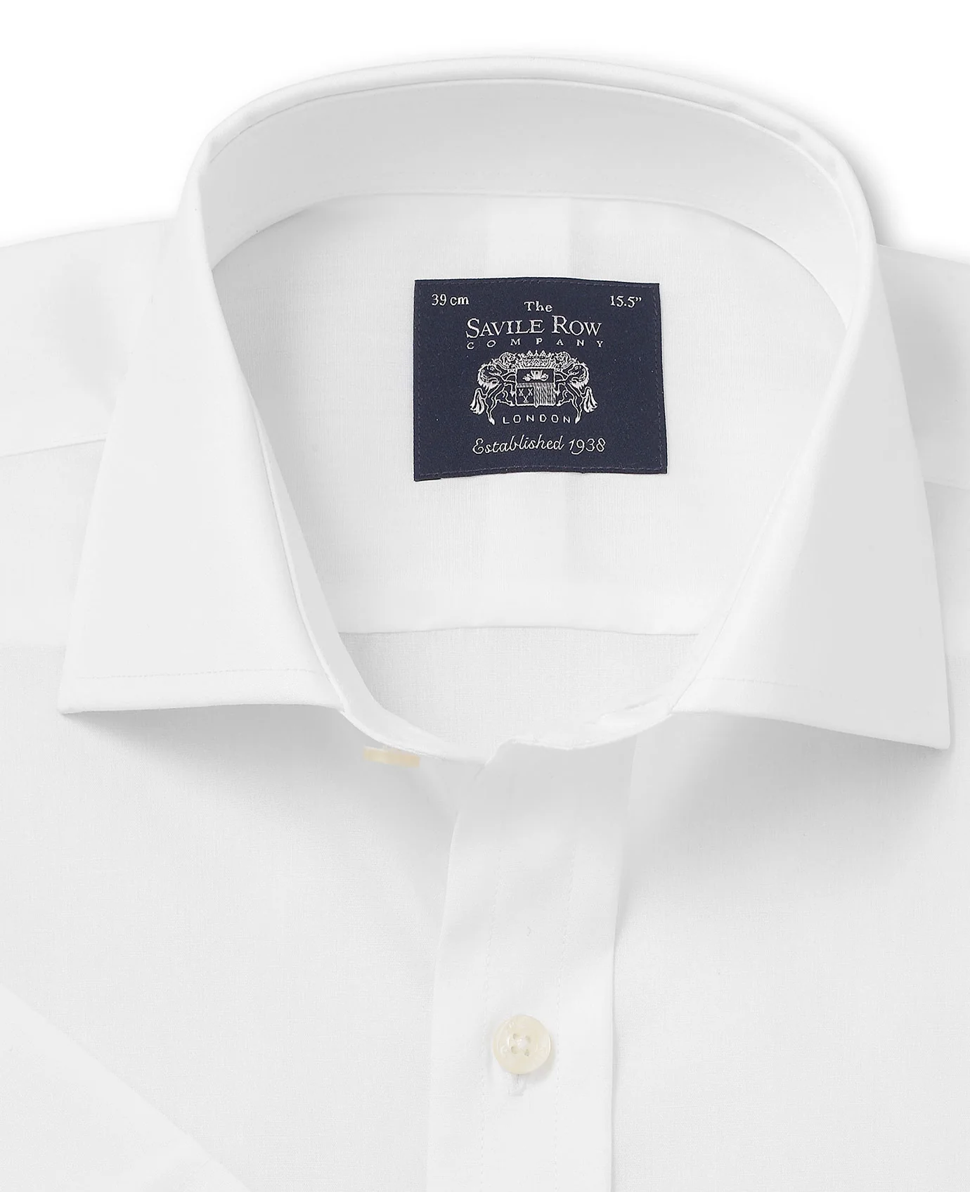 White Slim Fit Short Sleeve Shirt - Image 4