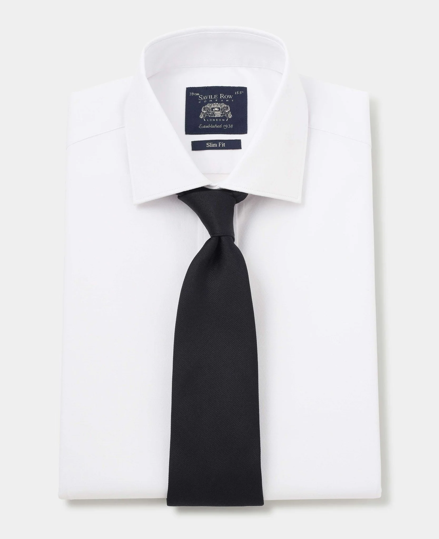 White Stretch Cotton Slim Fit Formal Shirt - Single Cuff - Image 5