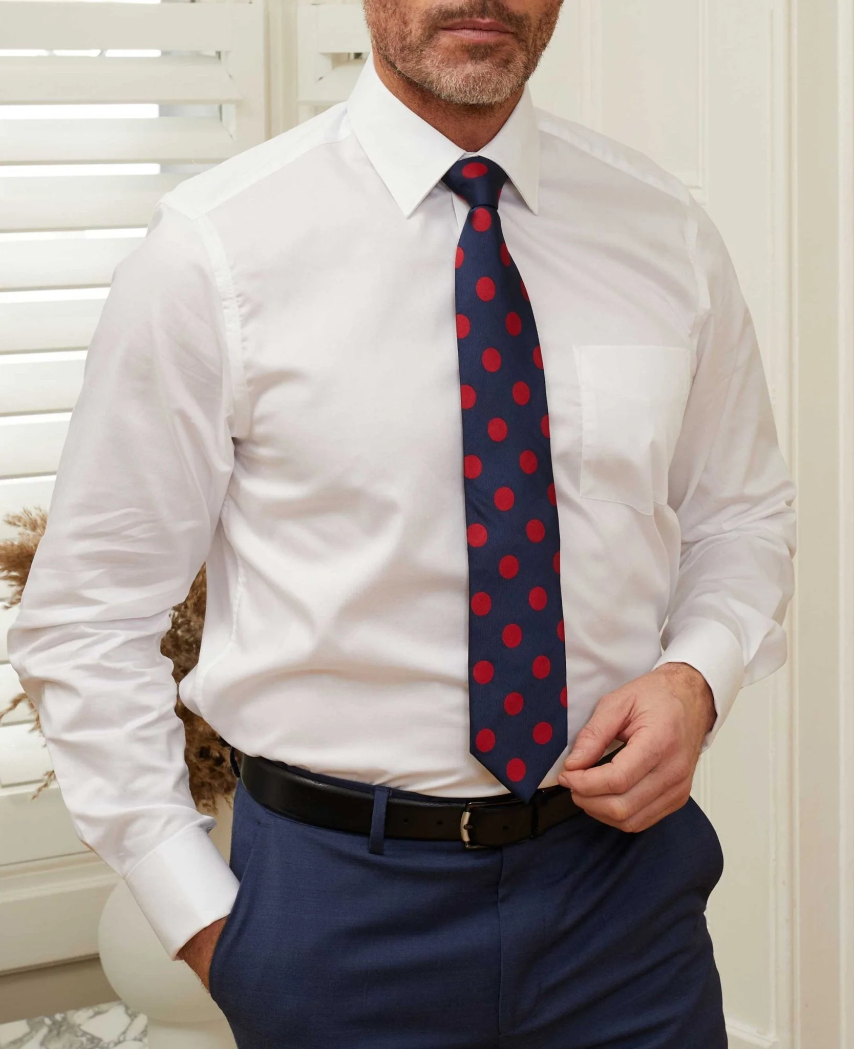 White Twill Classic Fit Shirt - Single or Double Cuff - Image 5