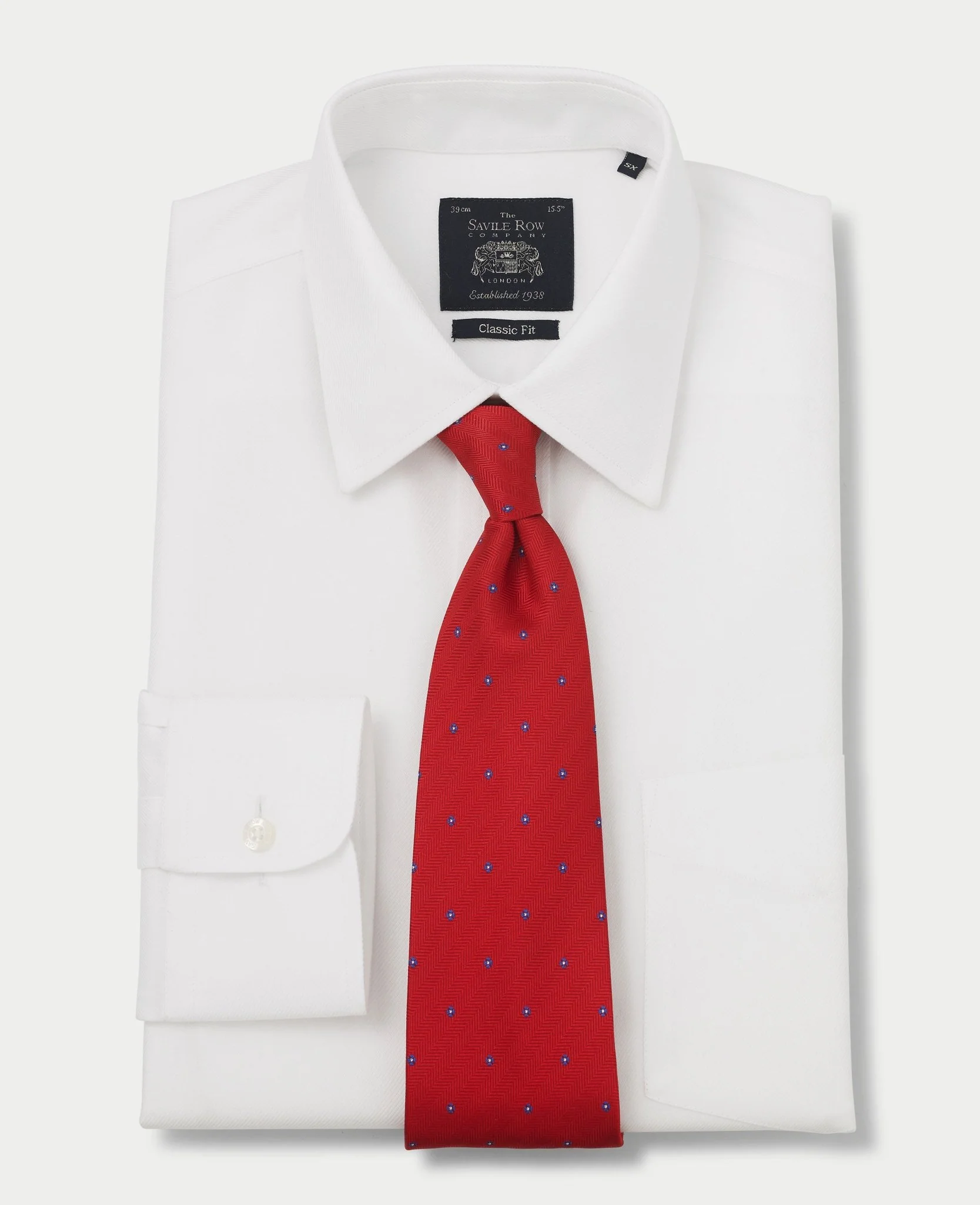 Non-Iron White Twill Windsor Collar Classic Fit Formal Shirt - Single Cuff [RTC] - Image 4