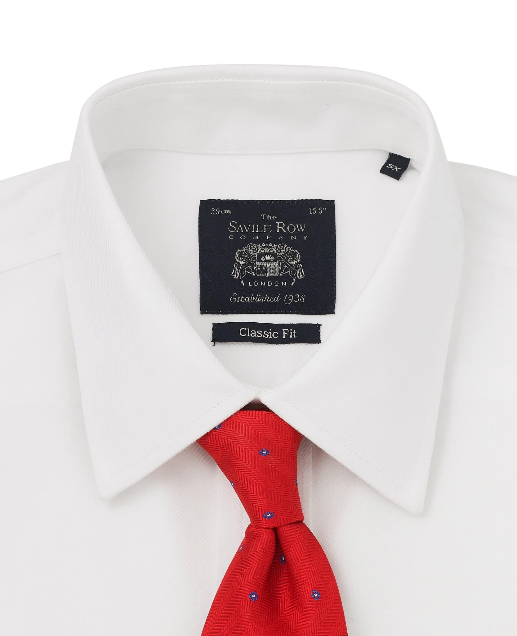Non-Iron White Twill Windsor Collar Classic Fit Formal Shirt - Single Cuff [RTC] - Image 5