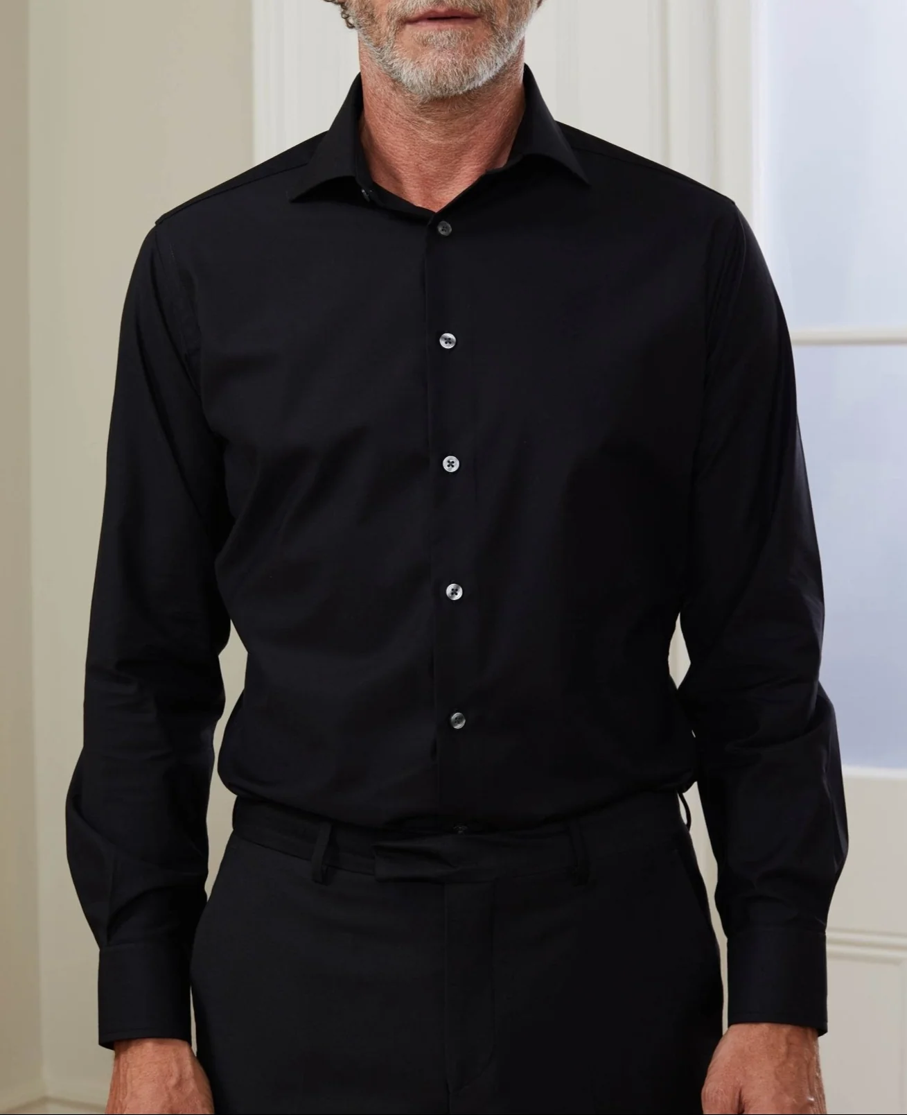 Wilson Black Twill Made To Measure Shirt - Image 3