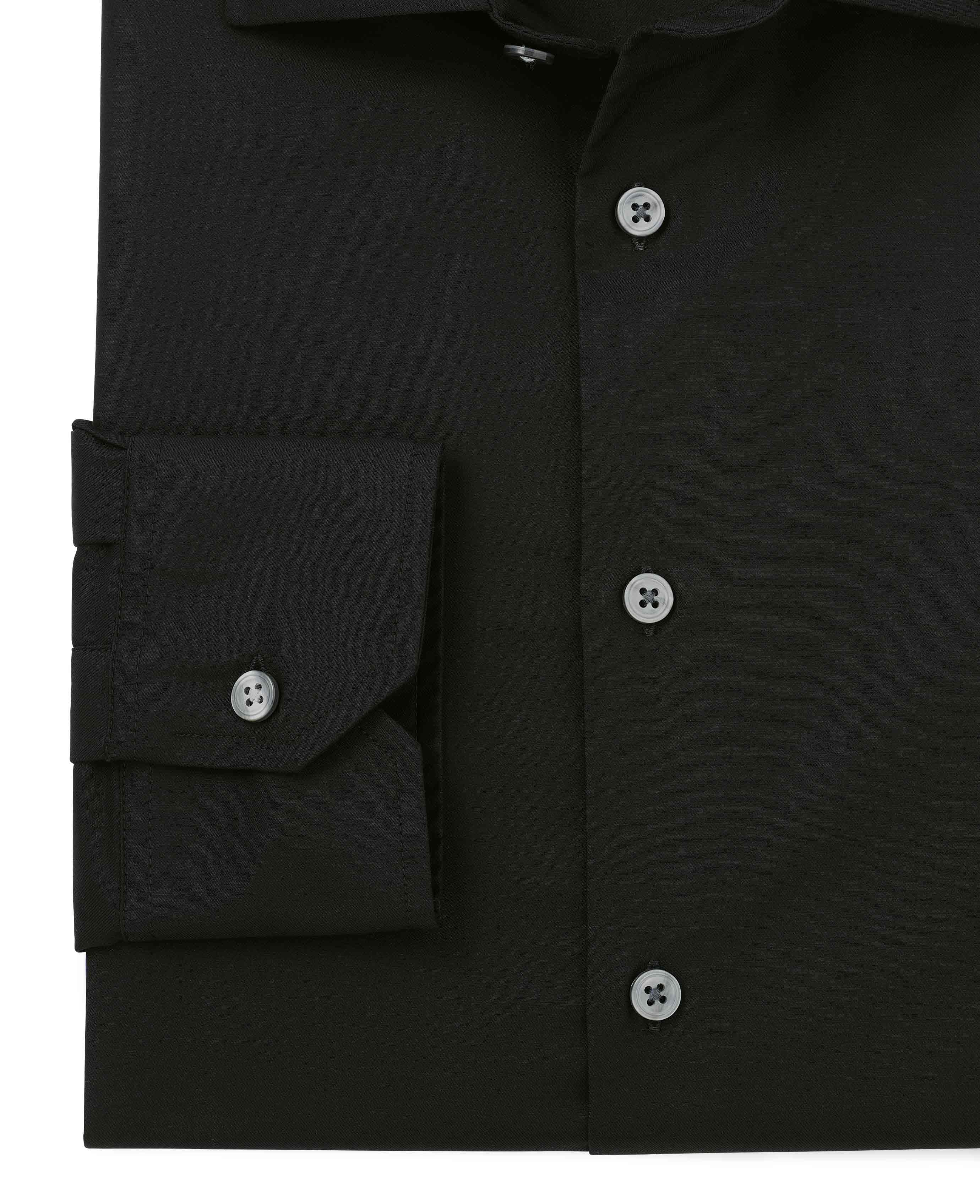 Wilson Black Twill Made To Measure Shirt - Image 6