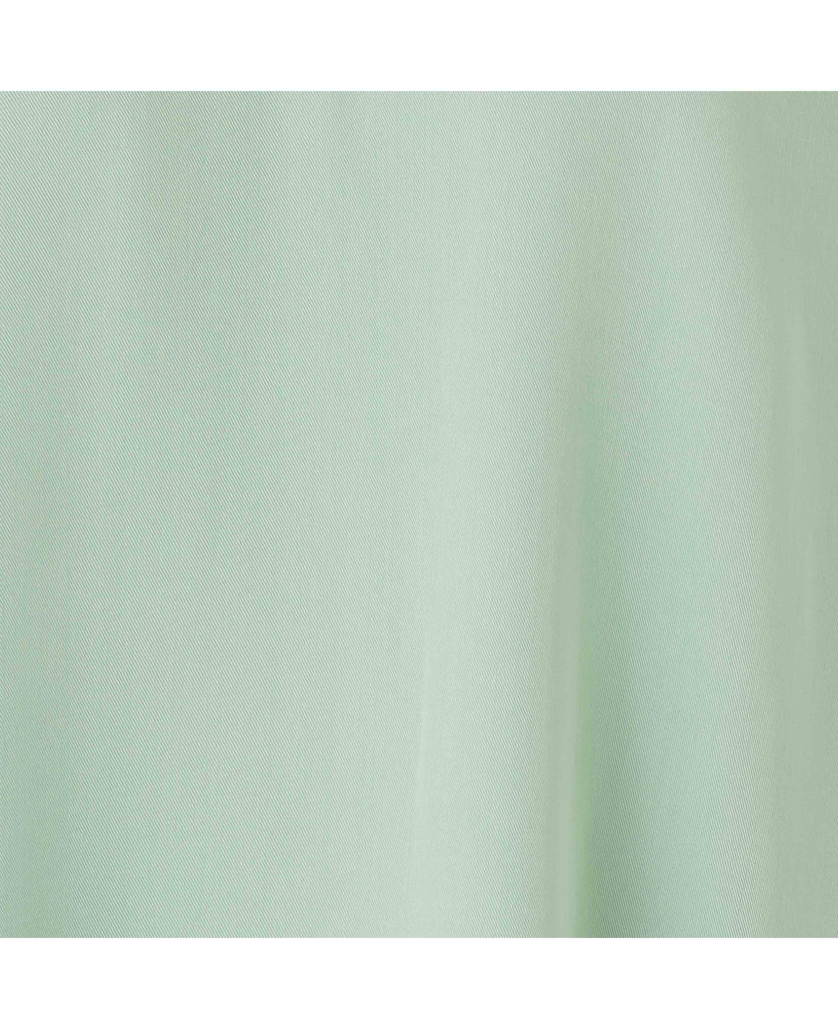 Women's Sage Green Viscose Twill Grandad Collar Shirt - Image 4