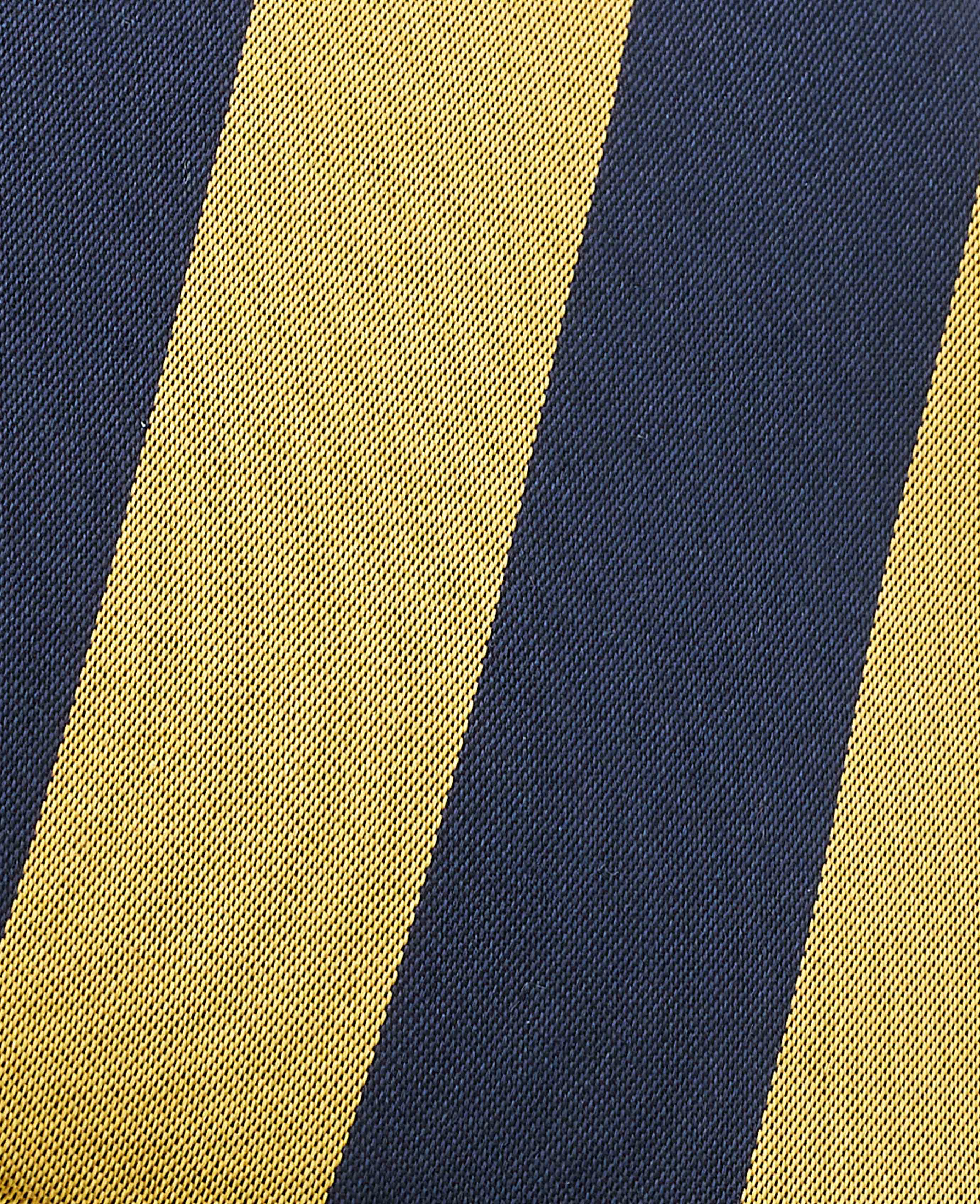 Yellow Stripe Silk Tie - Image 2